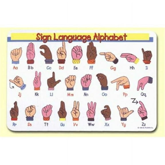 Painless Learning  Sign Language Placemat - Pack of 4