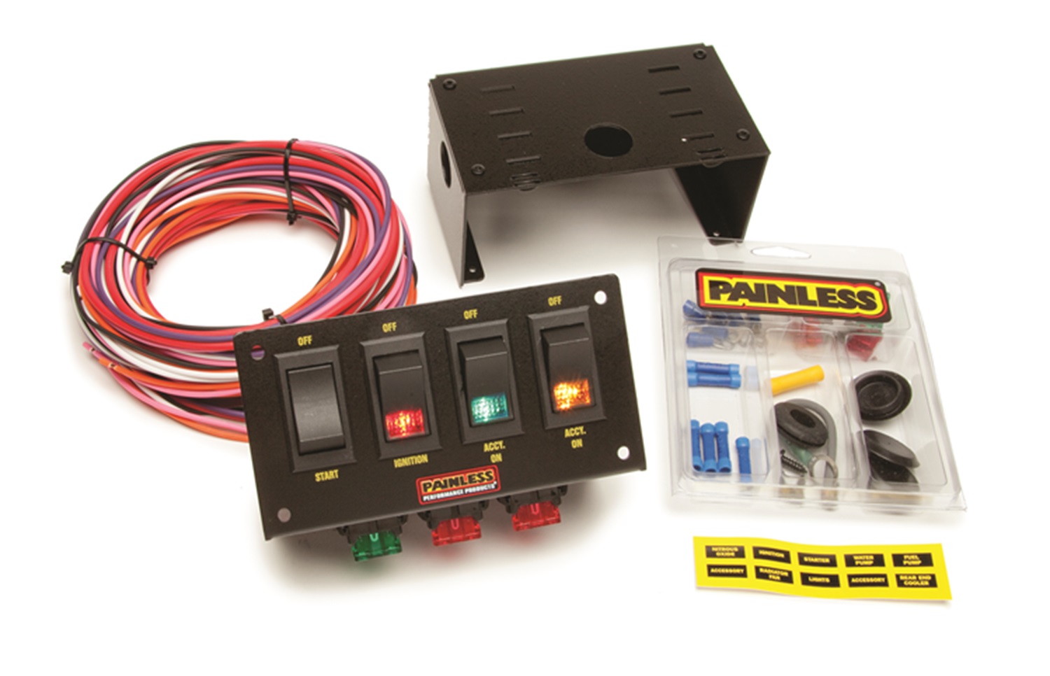 Painless Performance 50301 PAN50301 RACE PANEL 4-SWITCH FUSED - Walmart.com