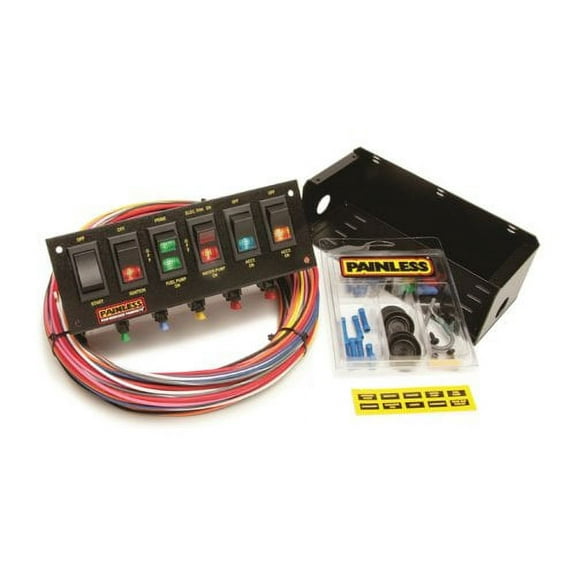Painless Performance 50302 PAN50302 RACE PANEL 6-SWITCH FUSED