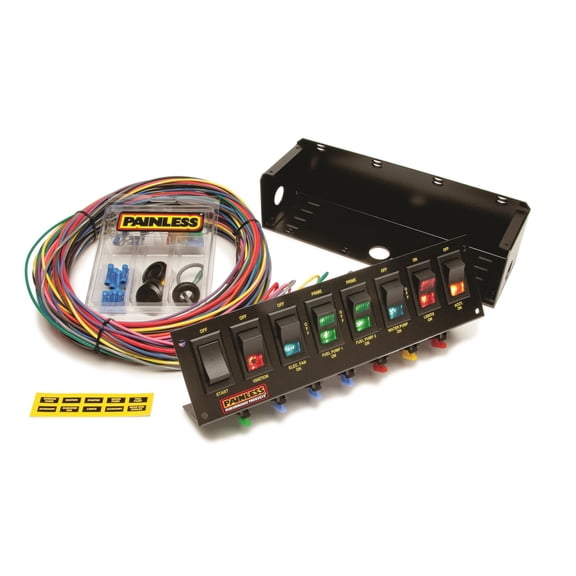 Painless Performance 50303 PAN50303 RACE PANEL 8-SWITCH FUSED
