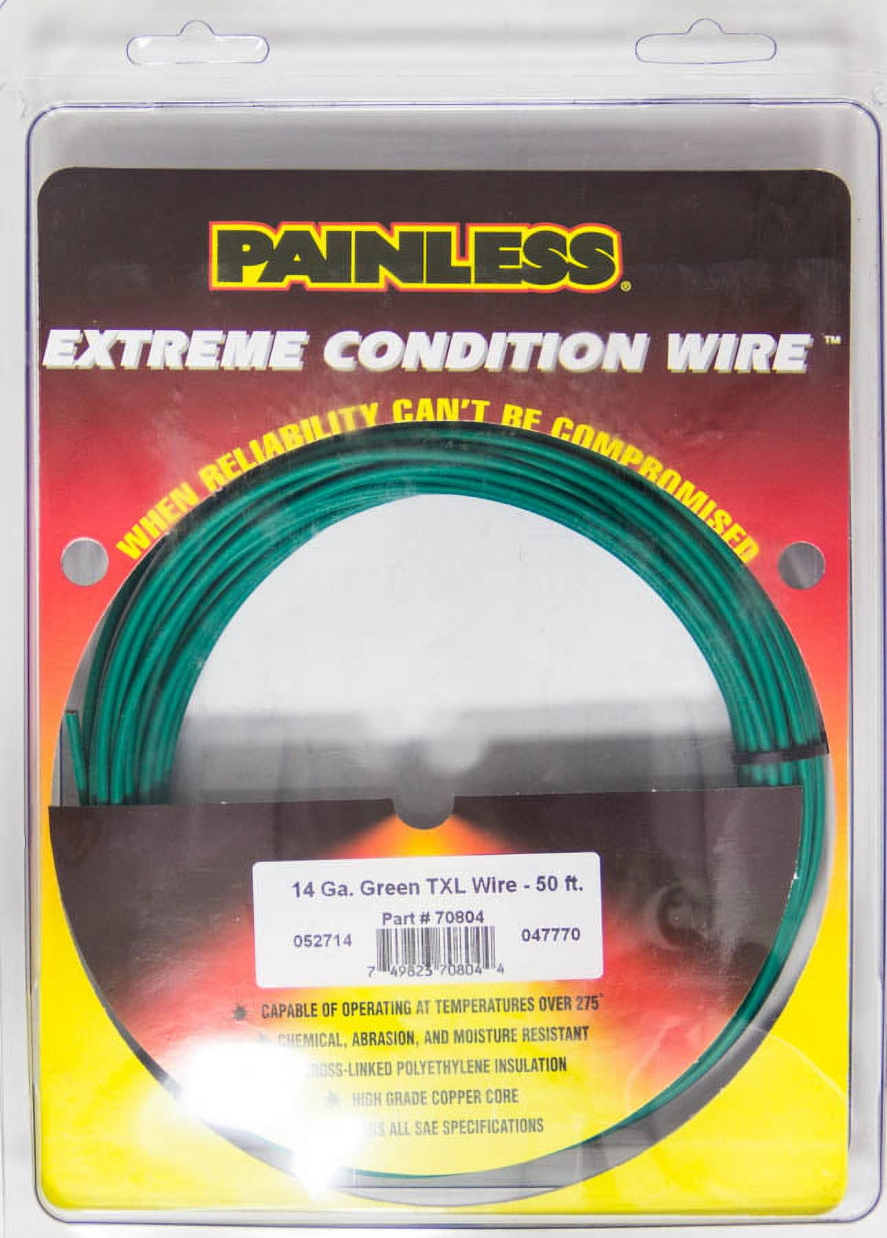 Painless Performance 14 Gauge Green TXL Wire 50' 70804 Painless Performance 14 Gauge Green TXL Wire 50' 70804