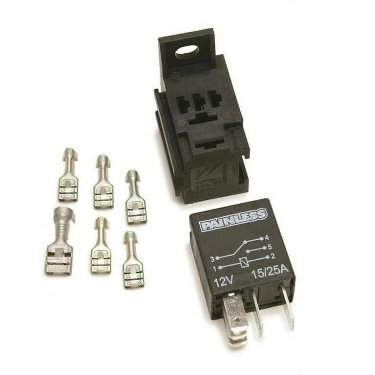Painless Performance Micro Relay w/Base & Terminals 80136 Painless Performance Micro Relay w/Base & Terminals 80136