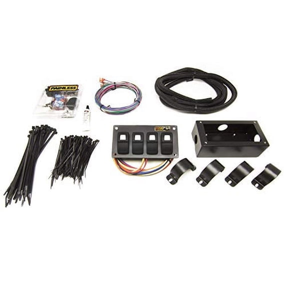 Painless Performance 57108 Trail Rocker 4-Switch Panel, Roll Bar Mount ...