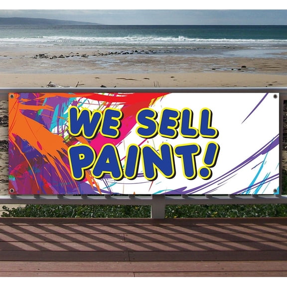 Paint 13 oz Vinyl Banner With Metal Grommets