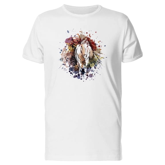 Paint Blots Horse T-Shirt Men -Image by Shutterstock, Male Small