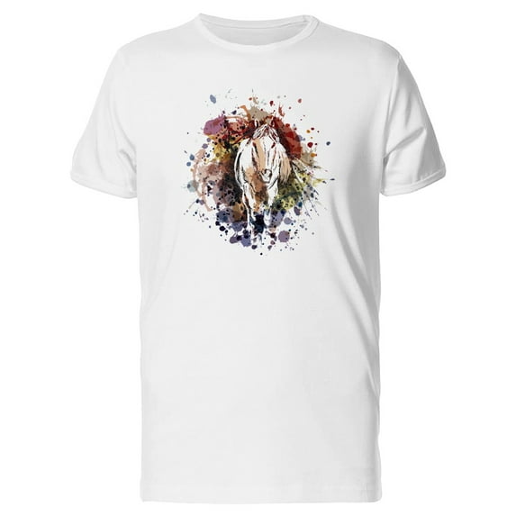 Paint Blots Horse T-Shirt Men -Image by Shutterstock, Male XX-Large