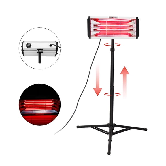 Paint Booth Heater 2000W Infrared Paint Curing Lamp Shortwave Infrared Paint Baking Lamp Car Body Repair Tools Paint Dryer With Bracket ,Safety Protection