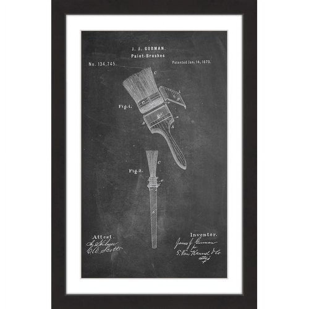 "Paint Brush 1873 Chalk" Framed Painting Print