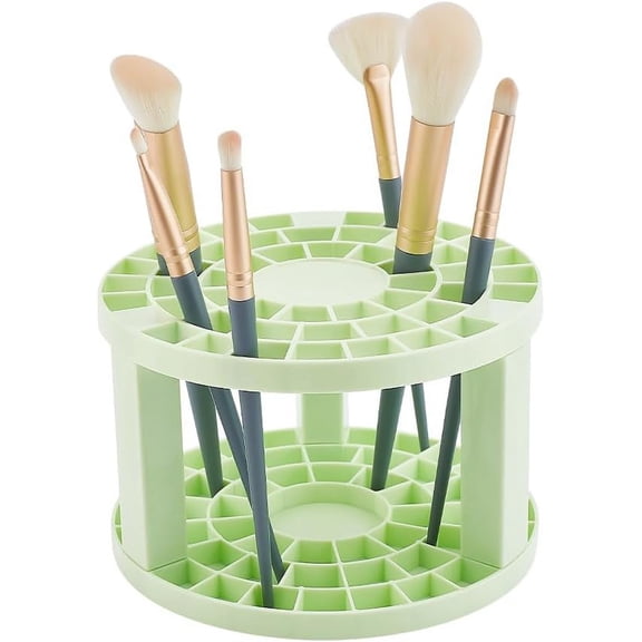 Paint Brush Holder 49 Holes Makeup Brush Holder Organizer Round Plastic Brush Crate Storage Holder for DIY