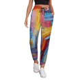 Paint Brush Print Pants Womens Abstract Korean Fashion Joggers Spring