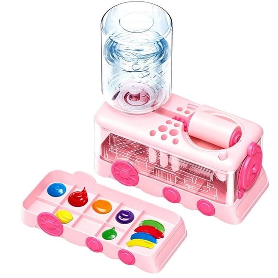 Paint Brush Rinser, Multifunctional Paint Brush Cleaner, Painting Water Dispenser Water Cycle Rinser, Tool for Acrylic, Watercolor, and Water-Based Paints Pink