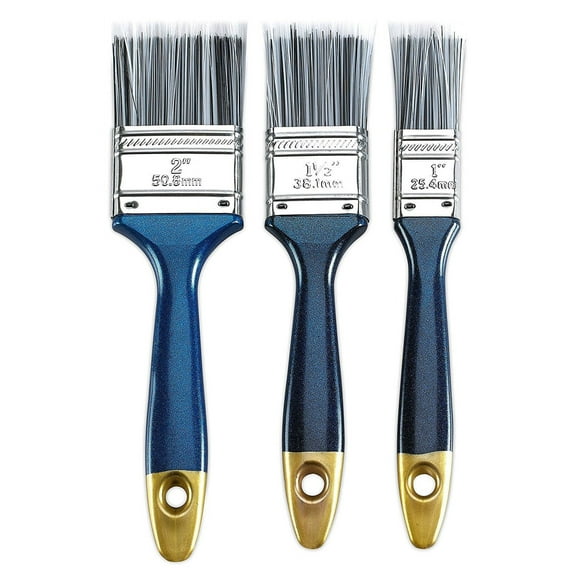 Paint Brush Set - Polyester Bristles 3 Piece Value Pack - Tools & Home Improvement, Painting Supplies & Wall Treatments, Paint Brushes - By Katzco