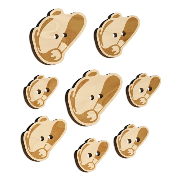 Paint Brush Splatter Wood Buttons for Crochet Knitting Sewing DIY Craft - 0.75 Inch Small (12pcs)