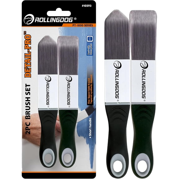 Paint Brush for Trim - Edging Paint Brush 2PC,Triangular Brush and Square Trim Brush,Cut in,Edger,Corner,Sash Painting