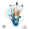 thumbnail image 1 of Paint Brushes - 8" Vinyl Sticker - For Car Laptop I-Pad - Waterproof Decal, 1 of 1