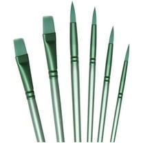 Paint Brushes for Acrylic Painting,Acrylic Paint Brush Set,Watercolor Brushes,Painting Brush,Nylon Hair Brushes for All Purpose Oil Watercolor Painting(Green 6pcs/Set 9in)from ANMUYUM