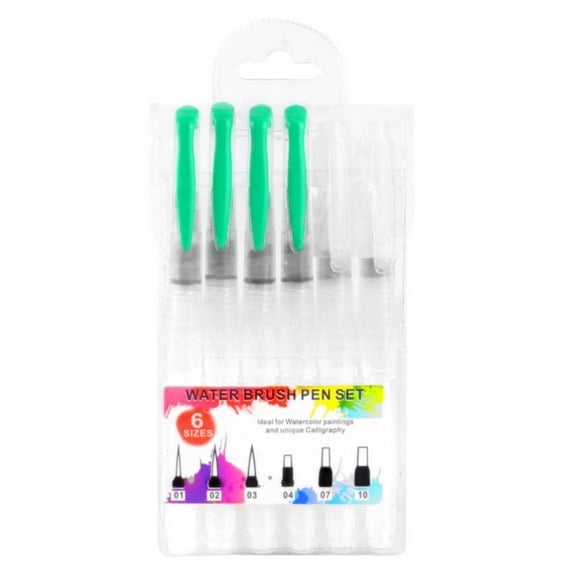 Paint Brushes in Art Supplies, Tyeign Pen Set Solid Watercolor Paint Brush Water Injection Soft Brush. Painting Art for Beginners. Hand Painted Watercolor Pen Paint Brushes Green2