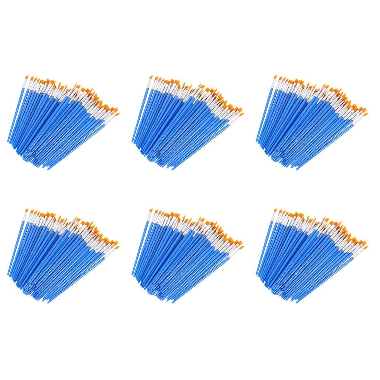 Paint Brushes Set 300 Pcs Kids Nylon Flat Hair Small Oil Watercolor Artist Painting Kits Bulk for Children