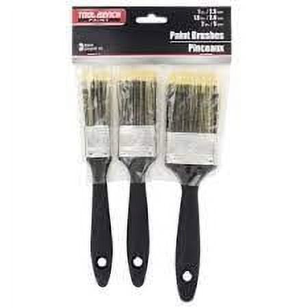 Paint Brushes with Plastic Handles, 3-pc. Sets