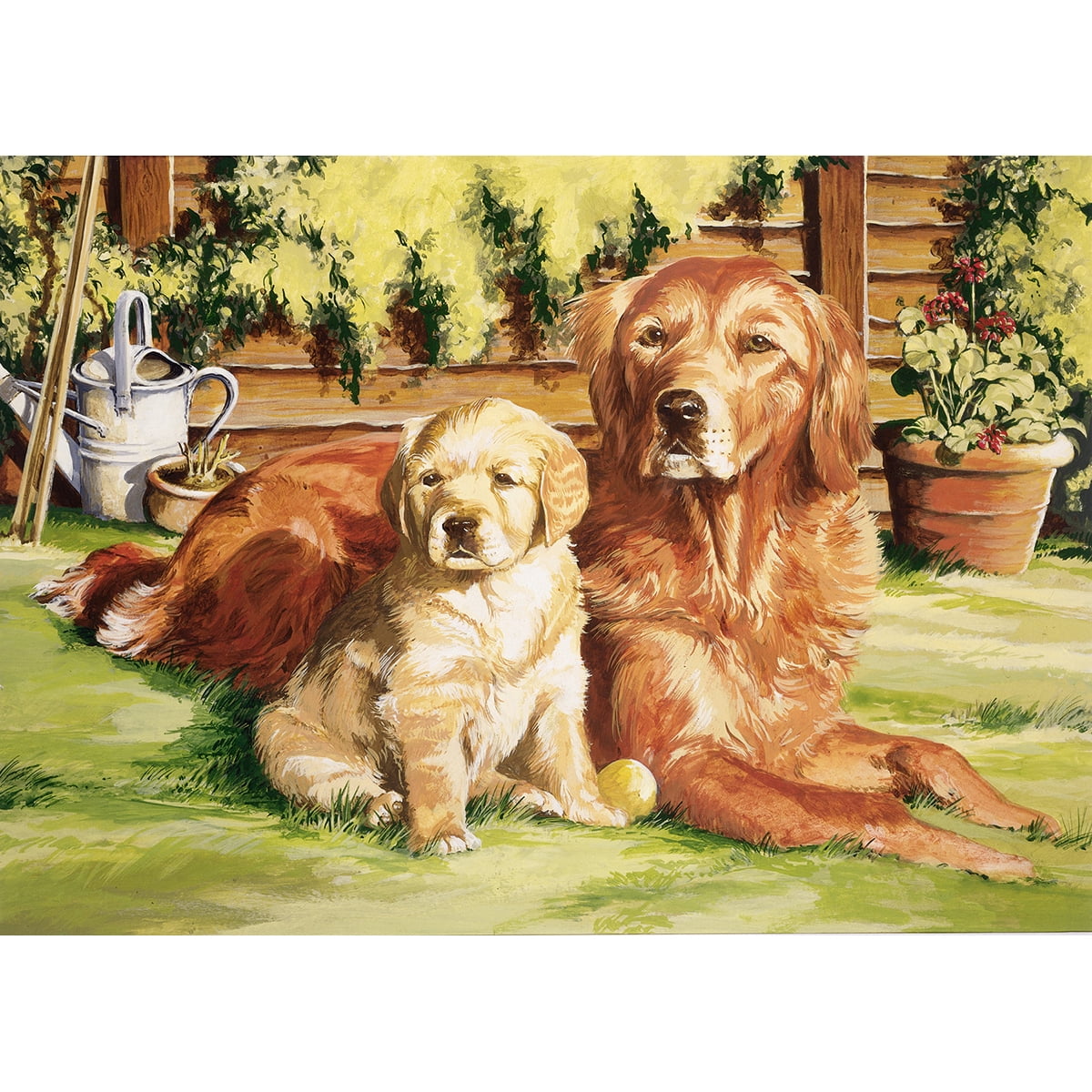 Paint By Number Kit 12"X16"Dog World, Pk 2, Reeves