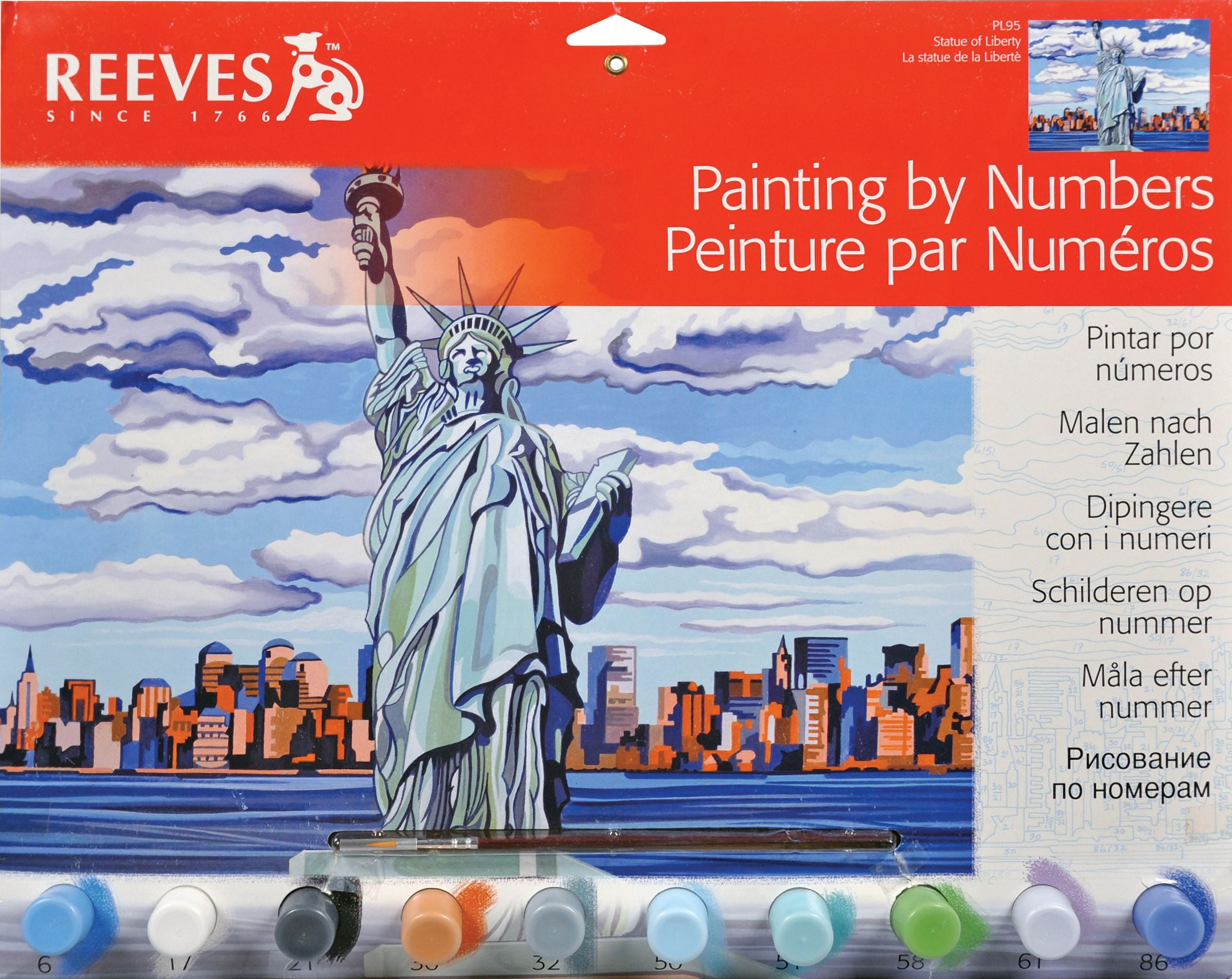 Paint By Number Kit 12"X16"Statue Of Liberty, Pk 2, Reeves