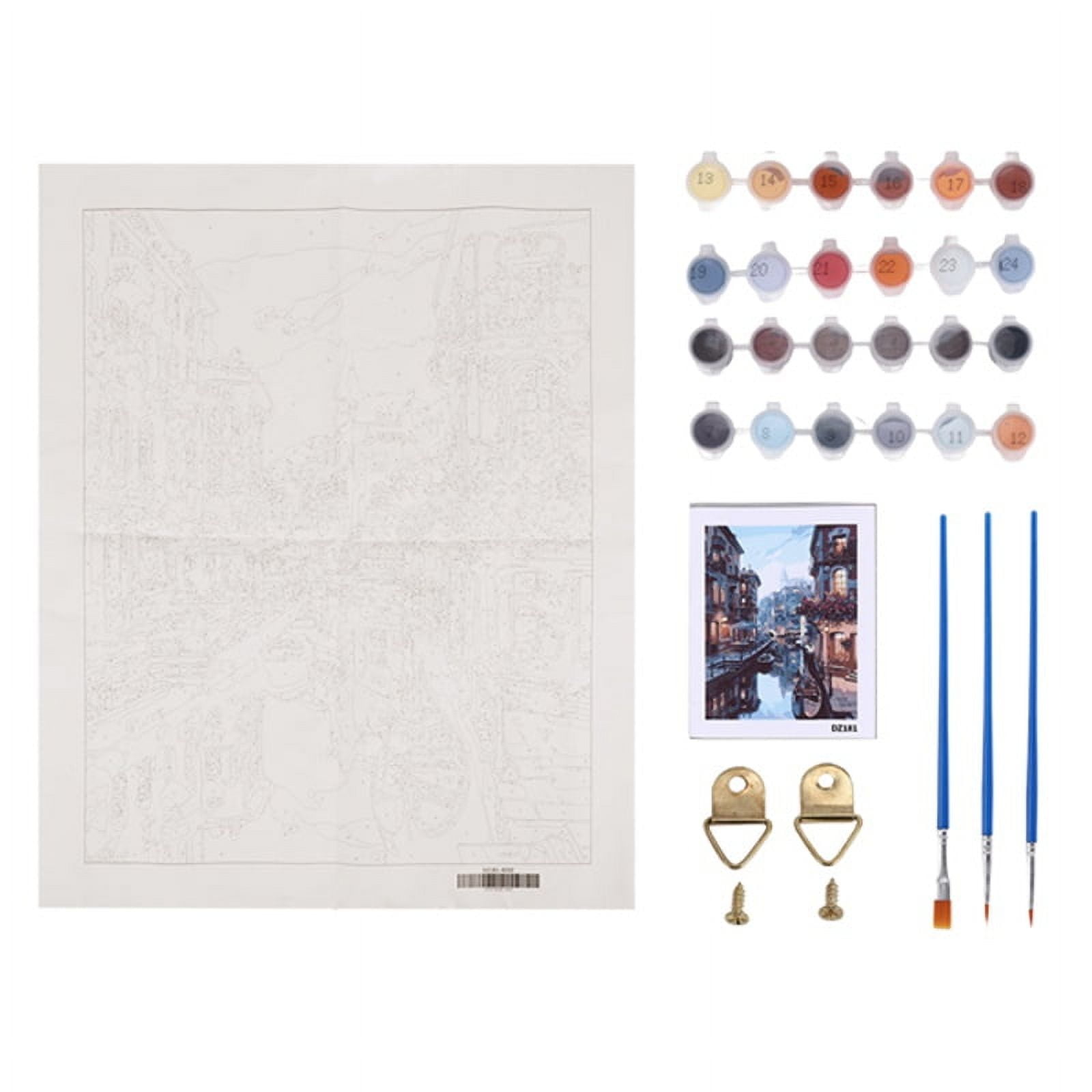 Paint By Numbers DIY Kit De Pintura AcríLica Para NiñOs Y Adultos 40x45cm Noche Silenciosa Con 3 Pinceles~p192620923
