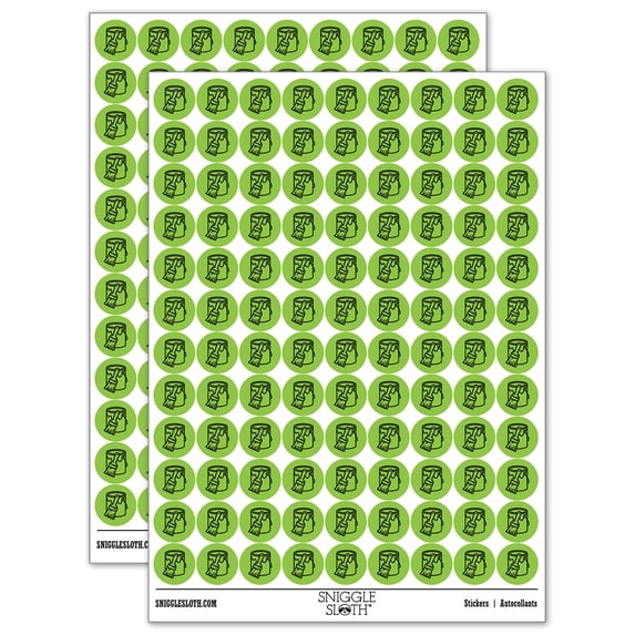 Paint Can with Brush 200+ Round Stickers - Light Green - Gloss Finish - 0.50" Size