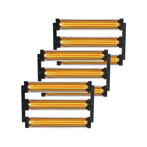 Paint Curing Lamp 3 Set Quick Drying sq.inch Baking Area Spray/Baking Booth Infrared Paint Heater ,Easy Operation