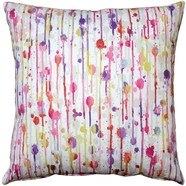 Fiesta Multicolor Cotton Square Throw Pillow 20" x 20"