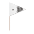 thumbnail image 1 of Paint Dog Fierce Friend Company Toothpick Triangle Cupcake Toppers Flag, 1 of 3