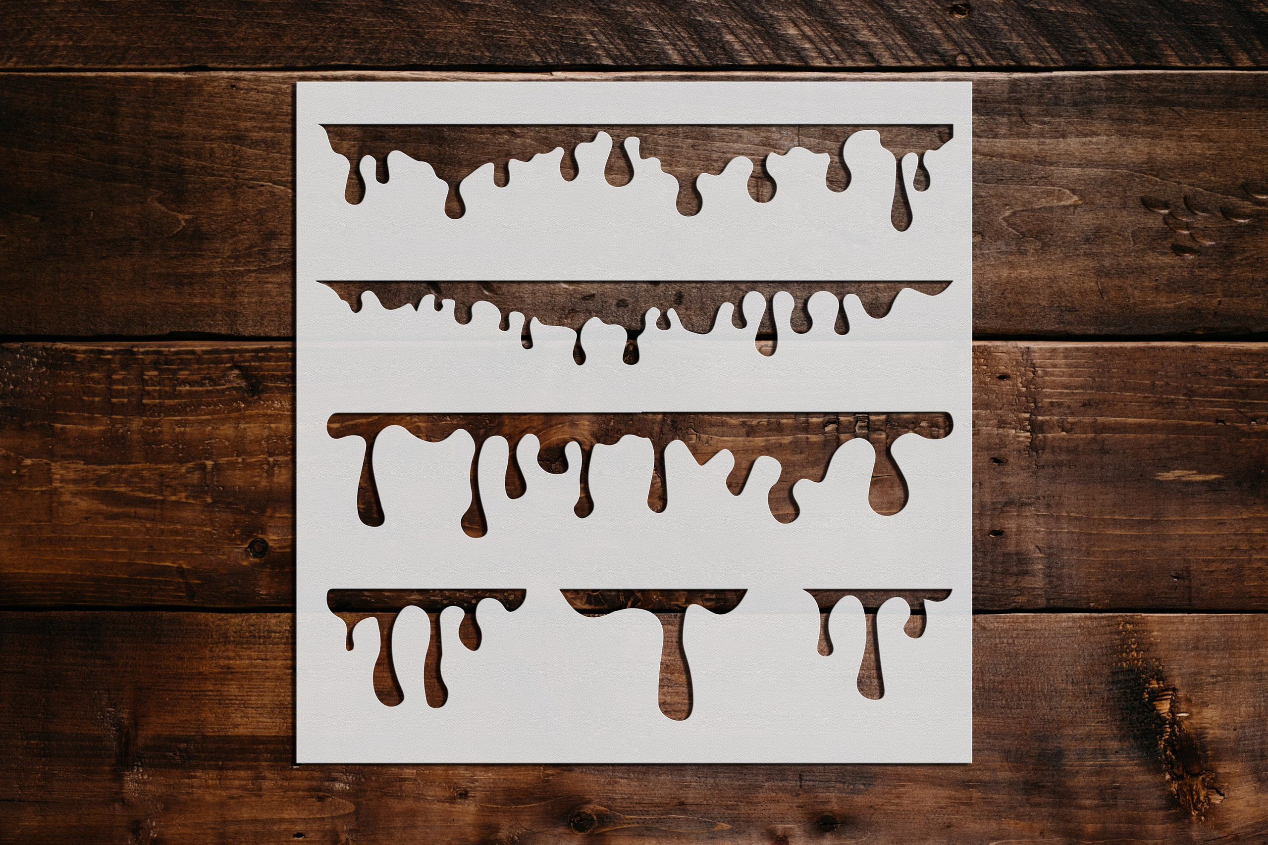 Paint drip stencil for art walls.