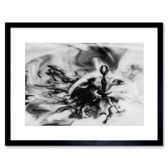 Paint Droplet Splash Framed Wall Art Print