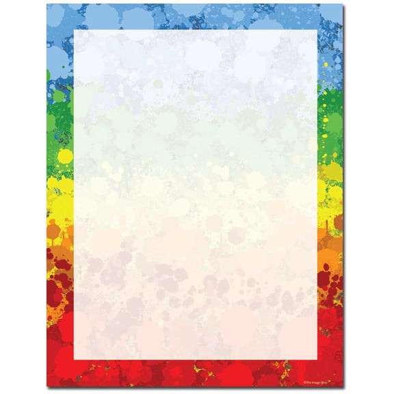 Paint Drops Letterhead Laser & Inkjet Printer Paper, 80 Sheet Pack