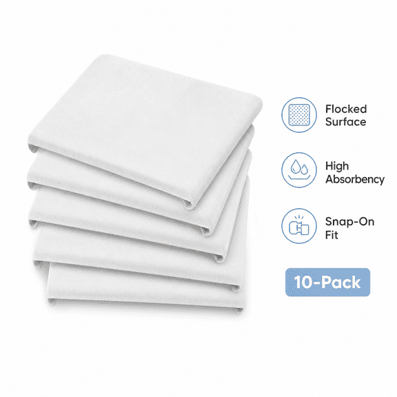 Paint Edger Replacement Pads Wall Ceiling Trim Painter Sponges Refills, White, 10-Pack