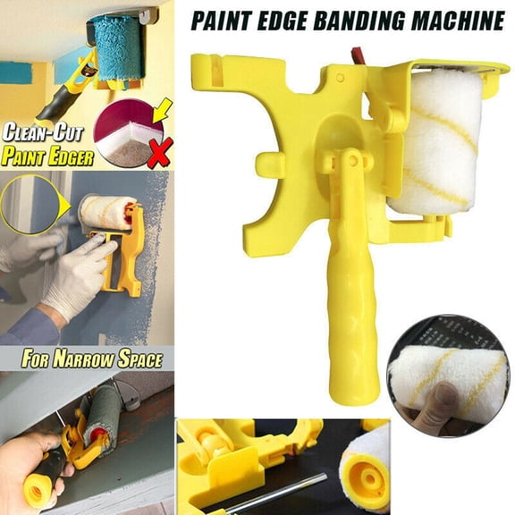 Paint Edger Roller Clean-Cut, Safe Edge Painting Tool for Doors Windows Ceilings Walls, Fast Paint Roller Brush for Home Room Baseboards Chair Rail