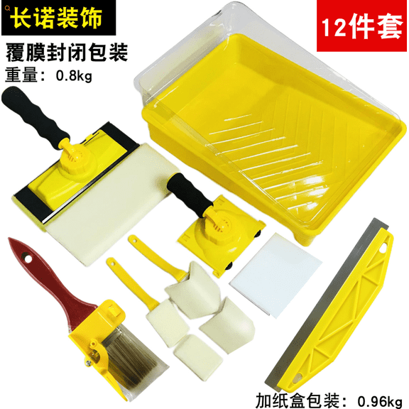 Paint Edger Tool Kit, Paint Pad Set, 10 PCS Paint Edger with Trim, Touch-Up Pad,Corner Wall and Ceiling Pad Painter,360° Rotation Handle Paint Edger Trimmer with Refill Pads