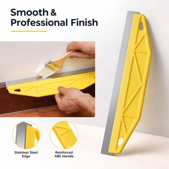 Paint Edger & Trim Guard, Stainless Steel Straight Edge Tool Painters Tape Alternative, Creates Crisp, Clean Pro-Grade Lines On Walls & Ceilings 12 Inch