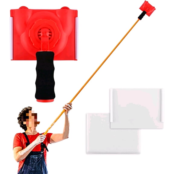 Paint Edger Trimmer with 2pcs Replacement Pad Refills,Paint Edgers Tool, Edge Painting Tool for Wall Paint Pad Applicator for Ceilings Corner Edges Painter Trim Painting Supplies