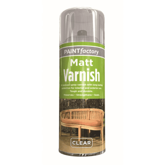 Paint Factory Clear Matt Varnish Spray Paint 400ml