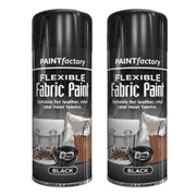Paint Factory Flexible Fabric Spray Paint Black 200ml 2 Pack