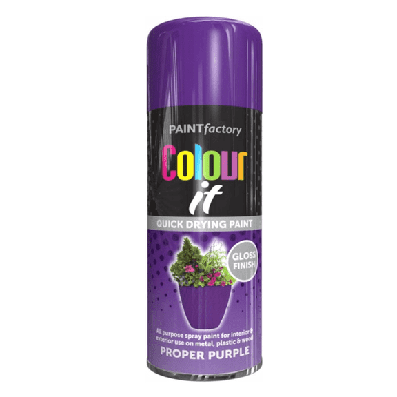 Paint Factory Gloss Purple Spray Paint 250ml