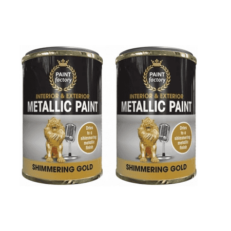 Paint Factory Metallic Gold Tin Paint 300ml (2 Pack)