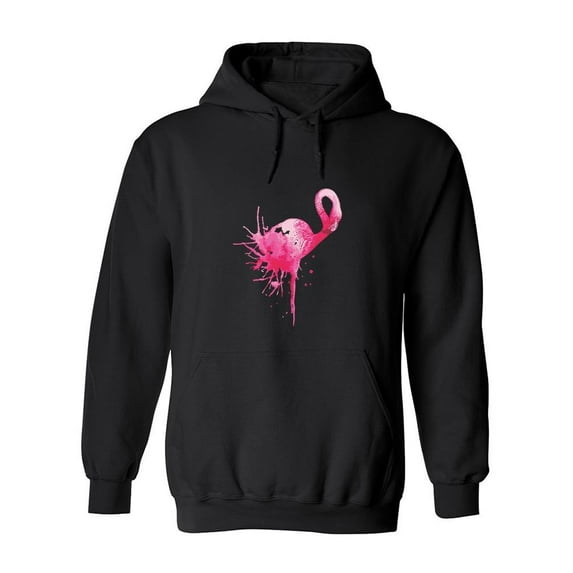 Paint Flamingo Hoodie Men -SPIdeals Designs, Male Large