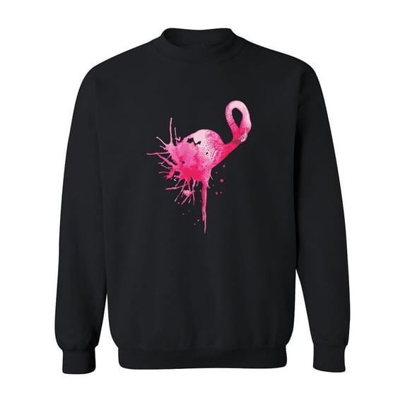 Paint Flamingo Sweatshirt Men -SPIdeals Designs, Male x-Large