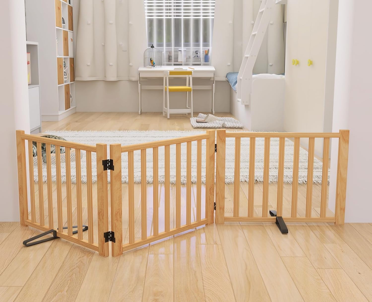 Paint-Free Wooden Freestanding Dog Gates for The House,Doorways, Stairs ...