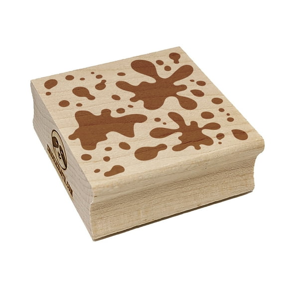 Paint Ink Splatter Square Rubber Stamp Stamping Scrapbooking Crafting - Medium 1.75in