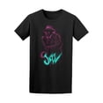 thumbnail image 1 of Neon Paint Jazz Music Player Sax Tee Men's -Image by Shutterstock, 1 of 2