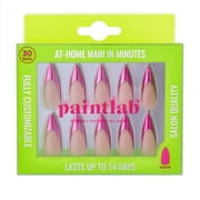 PaintLab Long Stiletto Press On Nails, Pink Chrome, 30 Count
