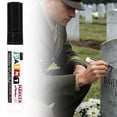 thumbnail image 1 of Paint Marker Pen, Stone Letter Restoration Marker, Waterproof Oil-Based Permanent Marker for Memorial Stone Letter Refinishing, Weatherproof Repair Marker for DIY Touch Up (Black,1Pc), 1 of 5