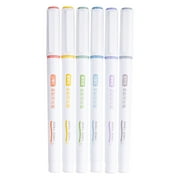 Paint Marker Set, Tyeign 6 Pack Pastel Highlighters Set Chisel Tip Highlighters Assorted Colors No Bleedbible Study Journaling Quickdry Ideal Great for Organizing Coloring Office Supplies 1Ml
